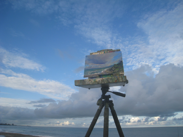 plein air beach at river mouth hualein b